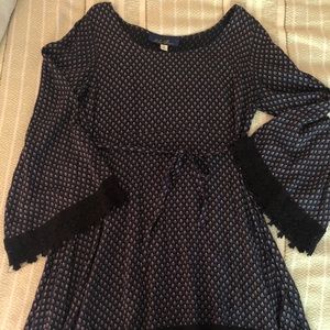 Francesca’s dress with bell sleeves